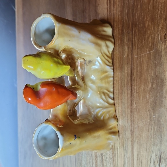 Lusterware Birds on a Fence Made in Japan Ceramic Vase 3 1/2" x 4" vinta… - Picture 2 of 12